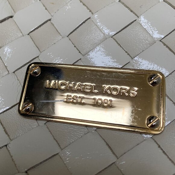 Vintage Michael Kors Woven Leather Hobo Bag - Picture 2 of 8